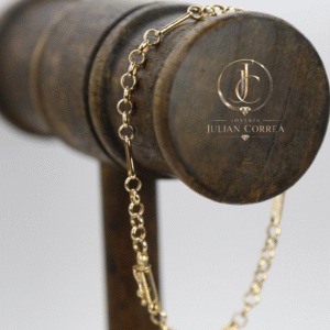 Pulsera rolo facetado oro 18k