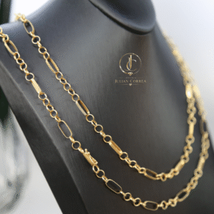 Cadena rolo facetado oro 18k 60 cmts 13.15 gramos