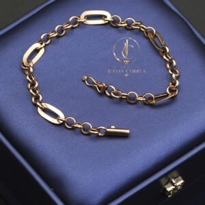 pulsera rolo facetado especial 18k nacional 6.89 gramos 20 centimetros