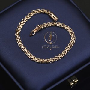 pulsera tejido chino oro 18k nacional 7.05 gramos 20 centimetros